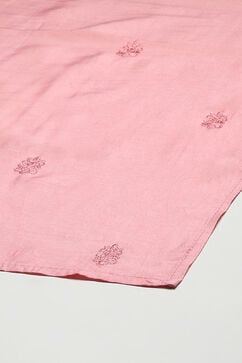 Pink Silk Blend Unstitched Suit Set image number 4