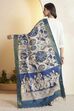 Blue Chennur Silk Printed Dupatta image number 5