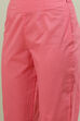 Khaki Cotton Straight Kurta Slim Pants Suit Set image number 2