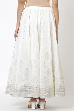 Off White Art Silk Skirt image number 5