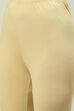 Beige Cotton Blend Solid Churidar image number 1