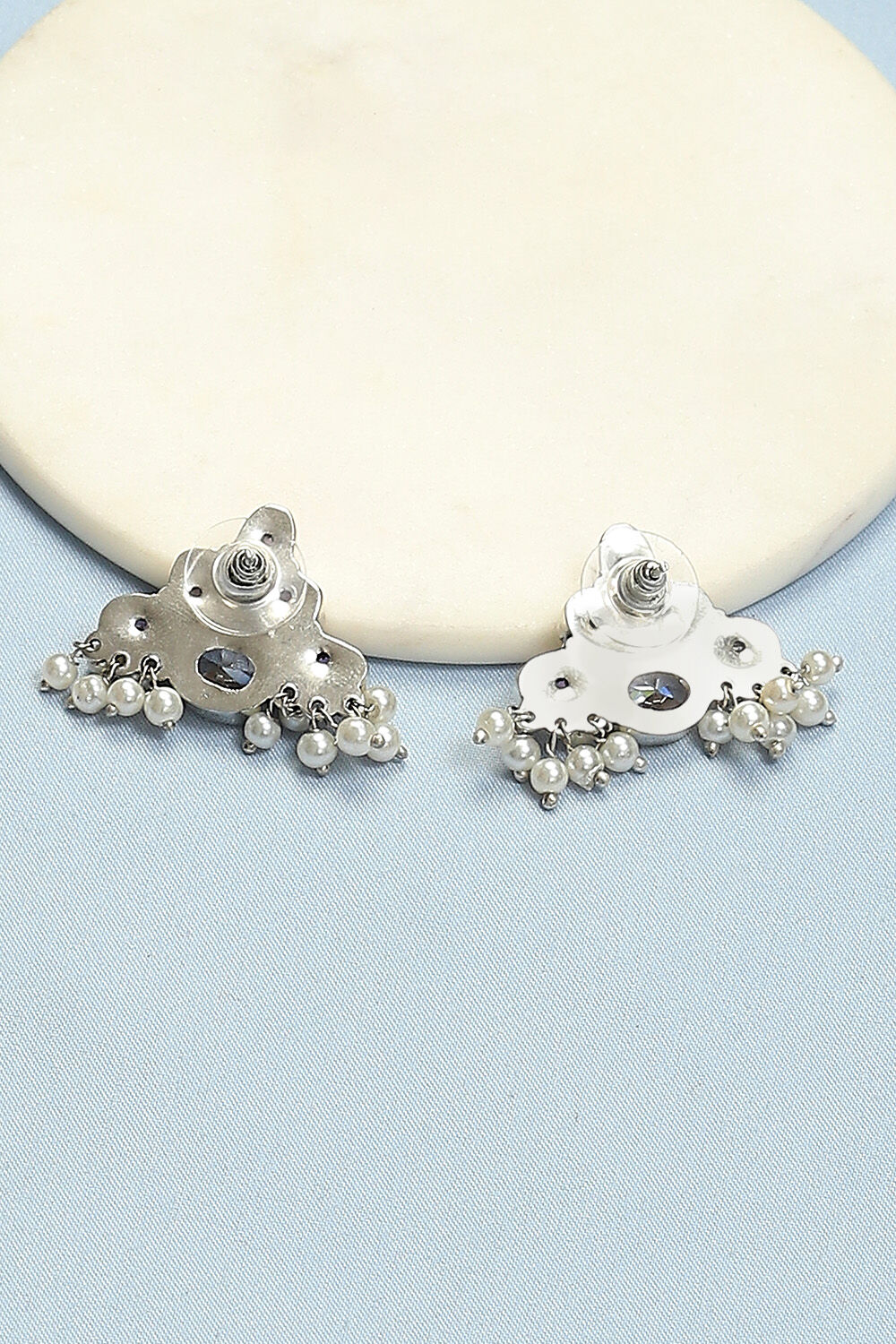 Purple Brass Earrings image number 2