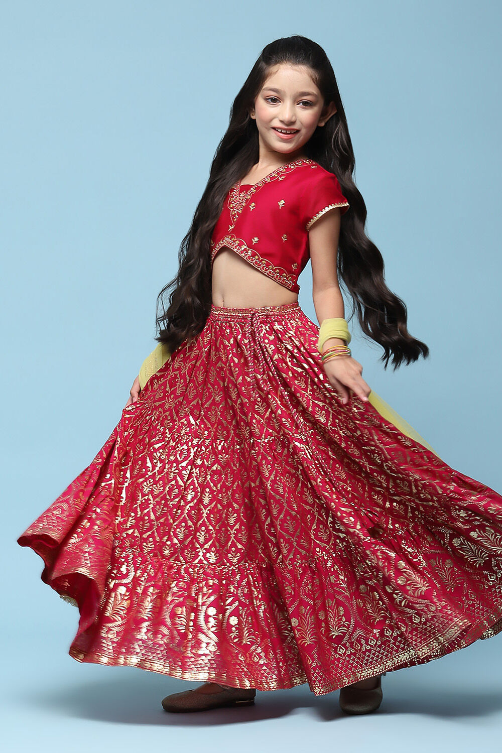 BIBA Girls Lehengas Skirt Sets and Ethnic wear for Girls. Lehengas Skirt Sets for Kids and Girls