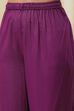 Berry Purple Cotton Straight Suit Set image number 2