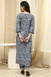 Green Cotton Screen Print Unstitched Suit Set image number 6