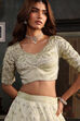 Berry Red Zari Embroidered Lehenga Set image number 1