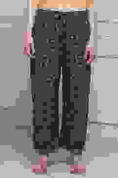 Navy Rayon Straight Palazzo image number 4