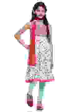 Coral And Turquoise Cotton Anarkali Suit image number 0