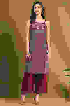 Red Polyester Straight Palazzo Pants image number 0