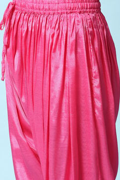 Pink Viscose Straight Kurta Salwar Suit Set image number 2