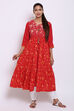 White Cotton Straight Printed Kurta image number 2