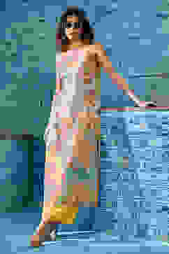 Yellow Printed Sequined Kurta & Palazzo Suit Set image number 9