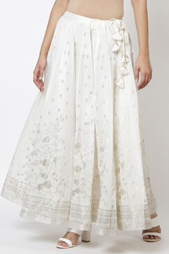 Off White Art Silk Skirt image number 2