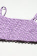 Purple Cotton Blend Short Top Lehenga Set image number 1