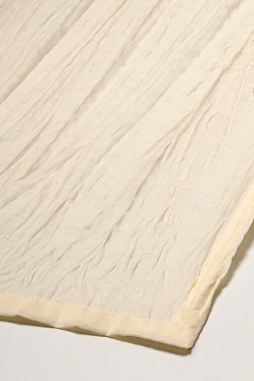 Rohit Bal Off White Cotton Blend Straight Kurta Suit Set image number 3