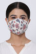 White Cotton Printed Face Mask image number 0