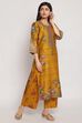 Mustard A Line Kurta image number 3