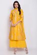 Ochre Flared Kurta Palazzo Suit Set image number 0