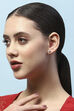 White Rose Gold-Plated Everyday Floral Studs image number 1