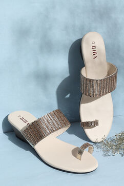 Gold Pu Ring Toe Wedges image number 0
