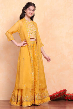 Yellow Polyester Set image number 4