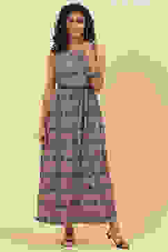 Carbon Cotton A Line Dress image number 0