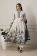White Cotton Anarkali Suit Set image number 0