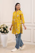 Yellow Rayon Straight Kurti image number 2