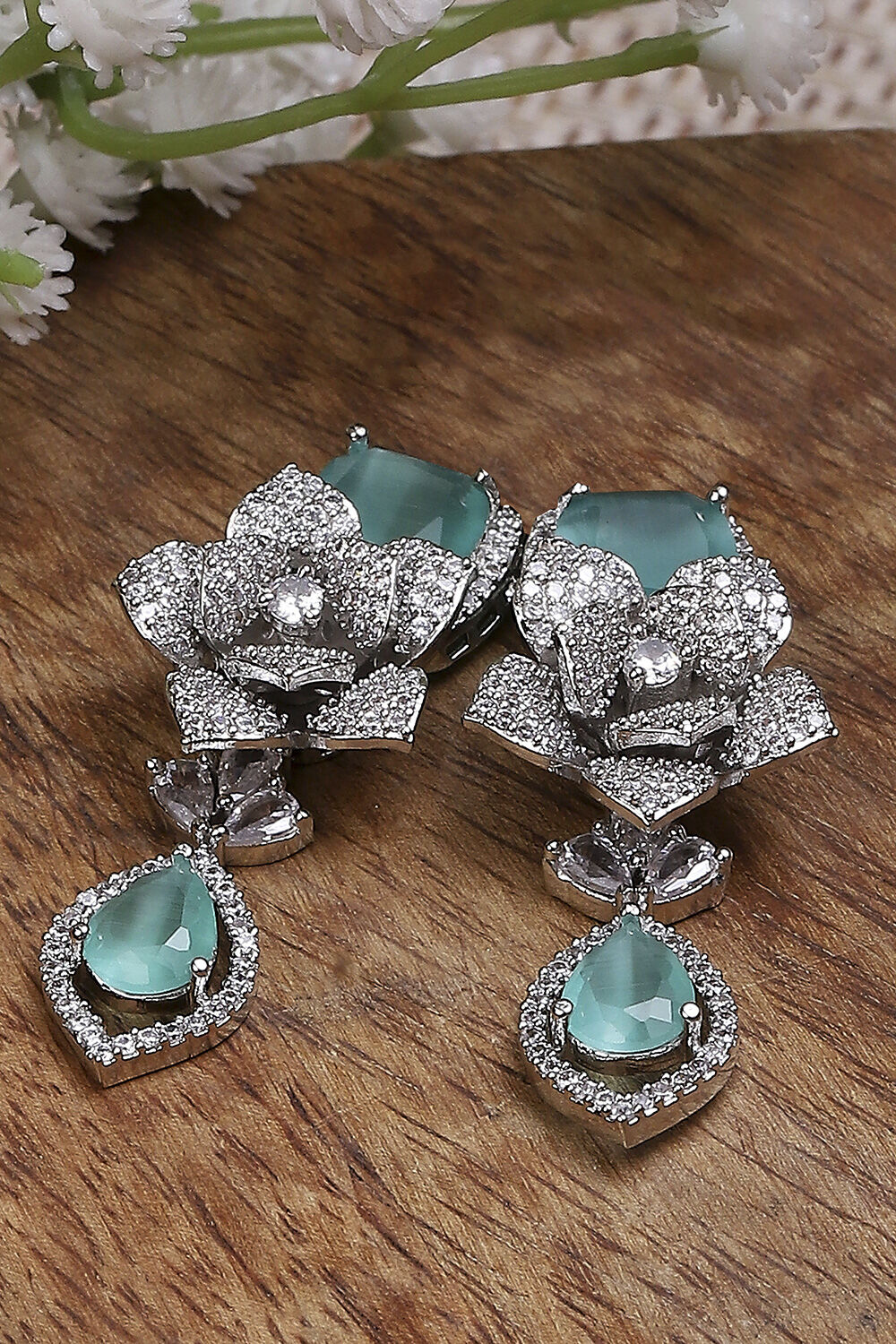 Mint Green Alloy Drop & Danglers image number 0
