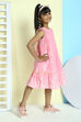 Pink Cotton Flared Printed Dress image number 3