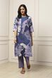 Maroon Cotton Abstract Printed Straight Suit Set image number 6