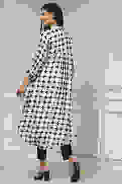 Ivory Printed A-Line Kurta image number 3