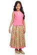 Multi-coloured Set of Cotton Printed Top and Skirt image number 2