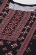 Black Cotton Blend Digital Print Unstitched Suit Set image number 2