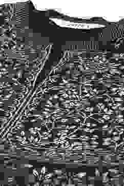 Black Cotton Flared Printed Dress image number 1