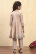 Gold Cotton Gathered Suit Set image number 4