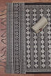 Beige Chanderi Hand Embroidered Unstitched Suit Set image number 3