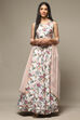 Off White Cotton Blend Lehenga Set image number 7