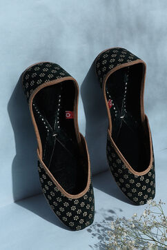 Black PU Mojaris image number 0