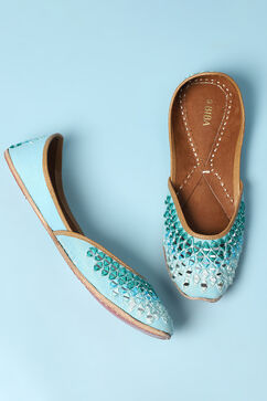 Blue PU Mojaris image number 2