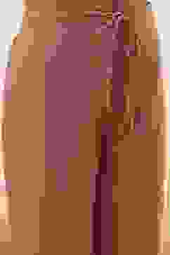 Rust Cotton Solid Regular Pants image number 1