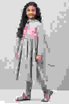 Powder Blue Art Silk Anarkali Kurta Churidar Suit Set image number 0