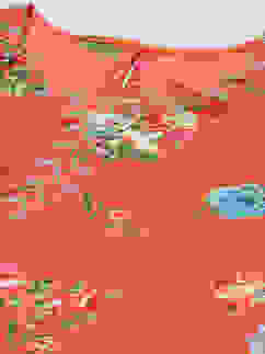 Orange Art Silk Straight Kurta Regular Pants Suit Set image number 1