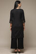 Blue Cotton Blend Straight Kurta Palazzo Suit Set image number 4