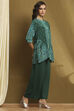 Green Crepe Printed Straight Kurta Set image number 5