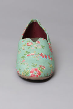 Green Fabric Formal Slip On image number 2