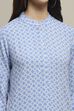 Blue Rayon A-Line Kurta image number 1