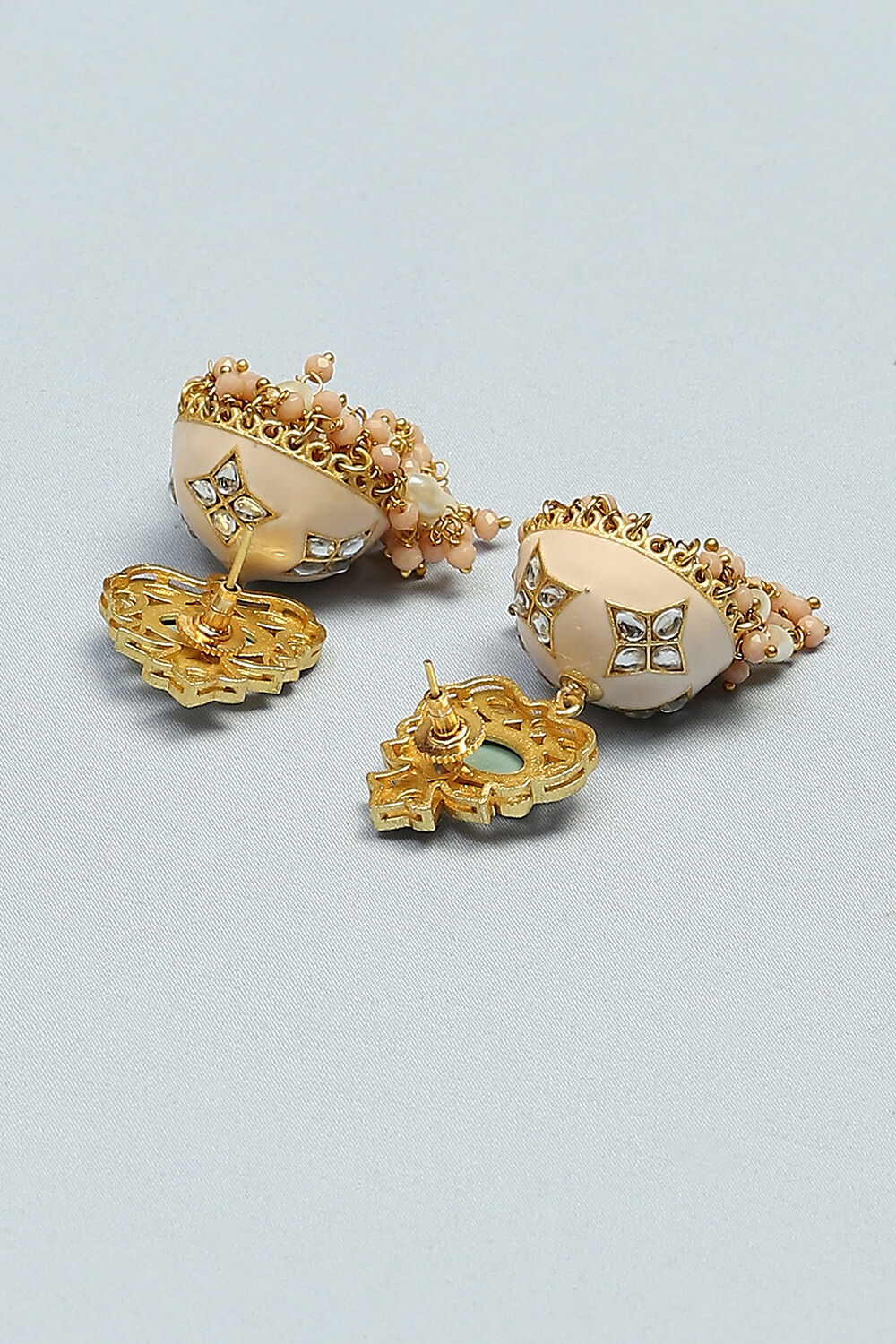 Peach Brass Earrings image number 2