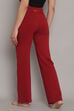 Maroon Knitted Cotton Blend Yoga Pants image number 5