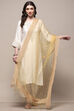 Beige Nylon Yarndyed Dupatta image number 0